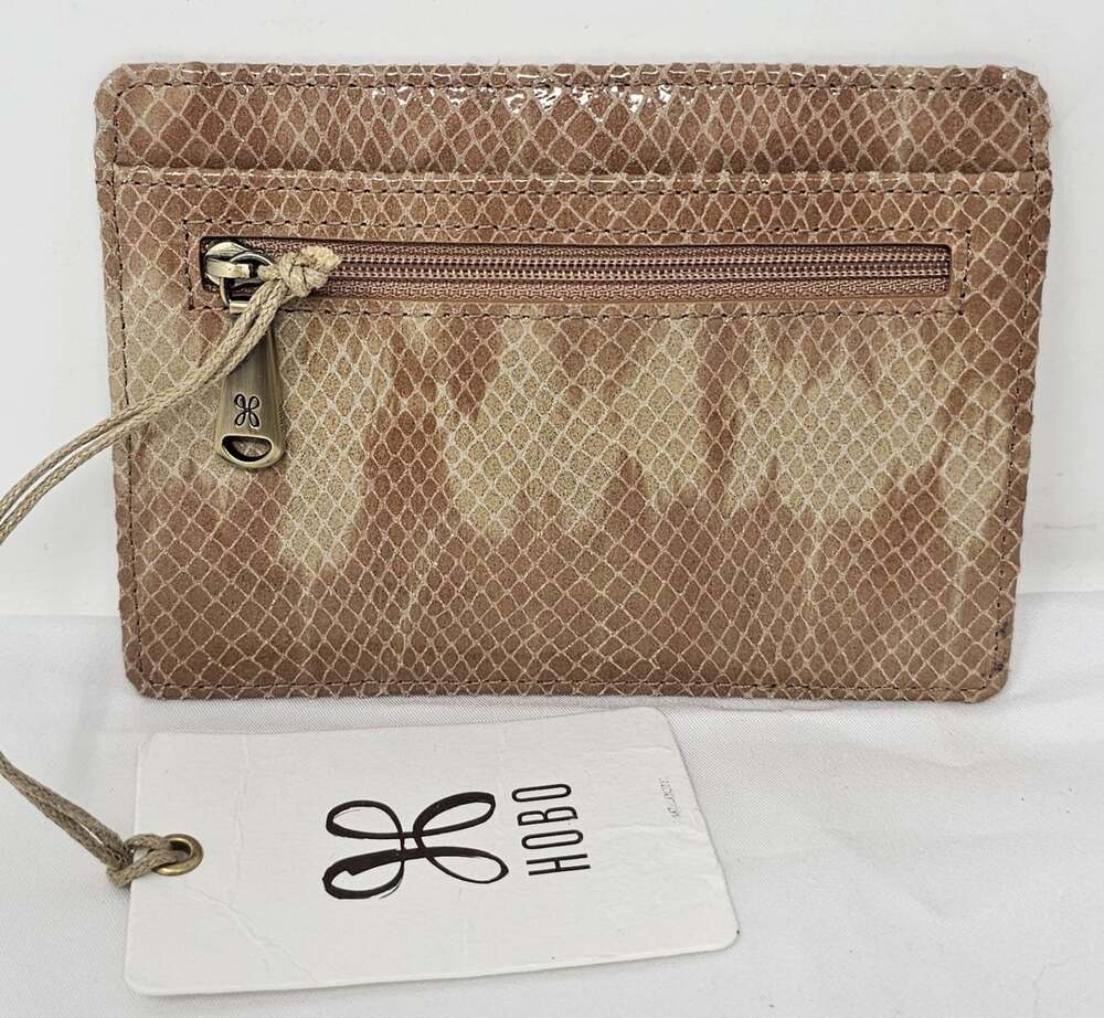 NWT HOBO Euro Slide Credit Card Passport Case Slim Wallet Desert Tie Die Leather
